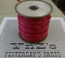 16ga, OVERSTOCK, Lacquer Coated Cloth Braided Wire, Red