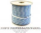 14ga, OVERSTOCK, Lacquer Coated Cloth Braided Wire, Blue / White 2X