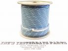16ga, OVERSTOCK, Lacquer Coated Cloth Braided Wire, Blue / White