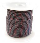 18ga, OVERSTOCK, Black/Red XT, Lacquer Coated Cloth Braided Wire