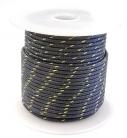 18ga, OVERSTOCK, Black/Yellow, Lacquer Coated Cloth Braided Wire
