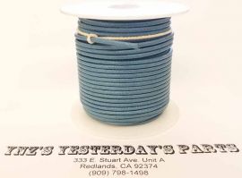 18ga, OVERSTOCK, Lacquer Coated Cloth Braided Wire, Light Blue