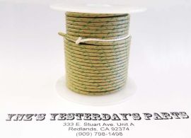 18ga, OVERSTOCK, Lacquer Coated Cloth Braided Wire, Asparagus / Green XT